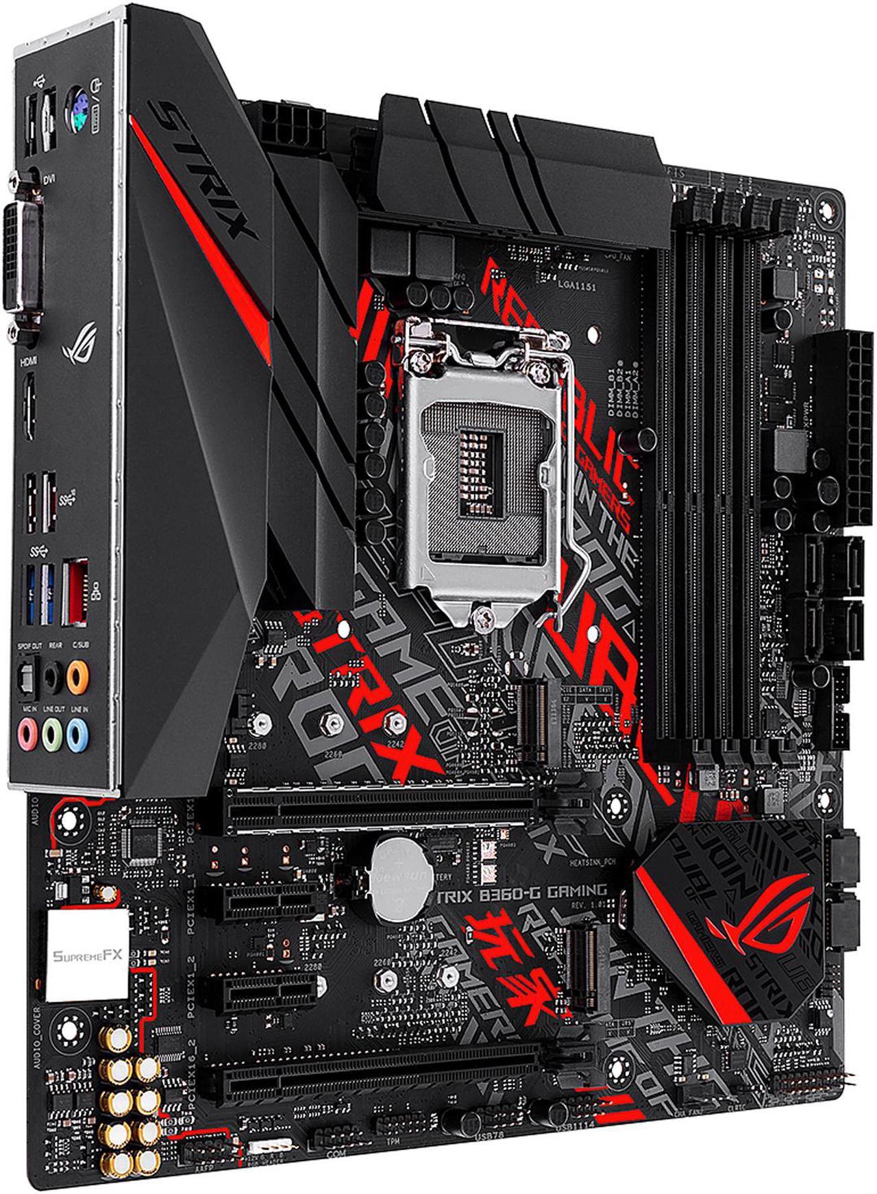 Alt view image 3 of 3 - ASUS ROG STRIX B360-G GAMING LGA1151 (300 Series) DDR4 HDMI DVI M.2 Micro-ATX Motherboard