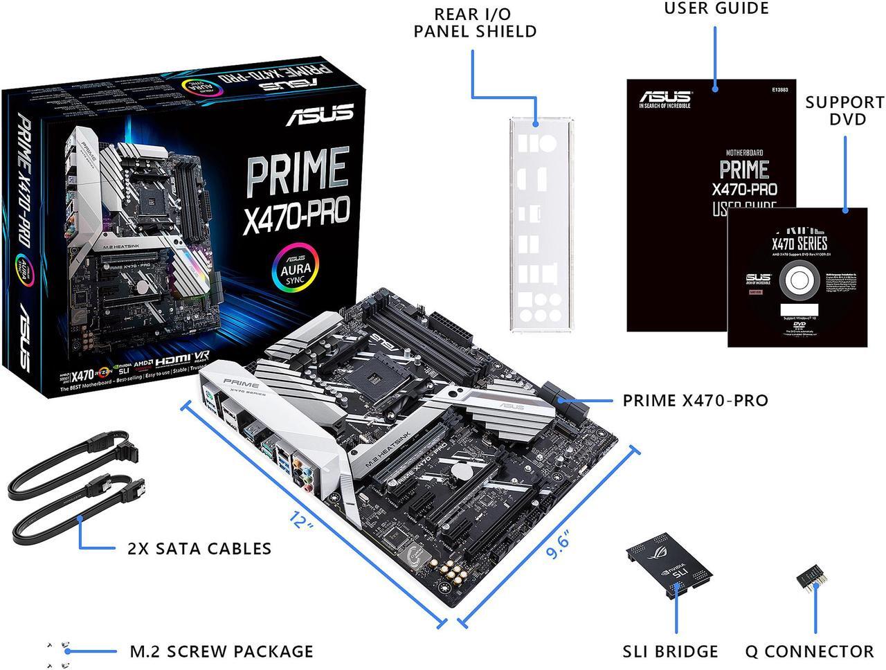 Alt view image 5 of 6 - ASUS Prime X470-Pro AM4 AMD X470 ATX AMD Motherboard