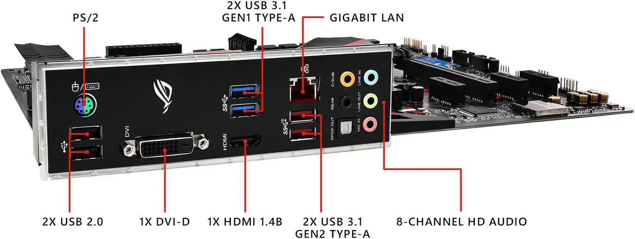 Alt view image 5 of 7 - ASUS ROG STRIX B360-H GAMING/OPTANE LGA 1151 (300 Series) Intel B360 HDMI USB 3.1 ATX Intel Motherboard