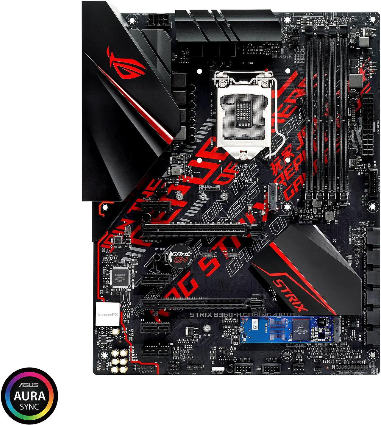 Main image of ASUS ROG STRIX B360-H GAMING/OPTANE LGA 1151 (300 Series) Intel B360 HDMI USB 3.1 ATX Intel Motherboard