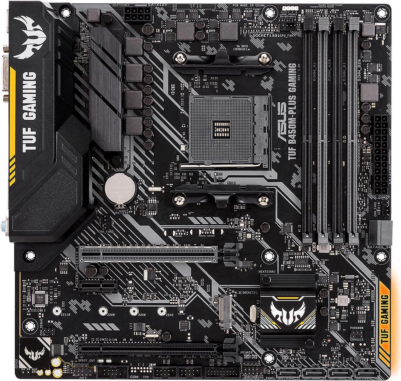 Main image of ASUS TUF B450M-PLUS GAMING AM4 AMD B450 SATA 6Gb/s Micro ATX AMD Motherboard
