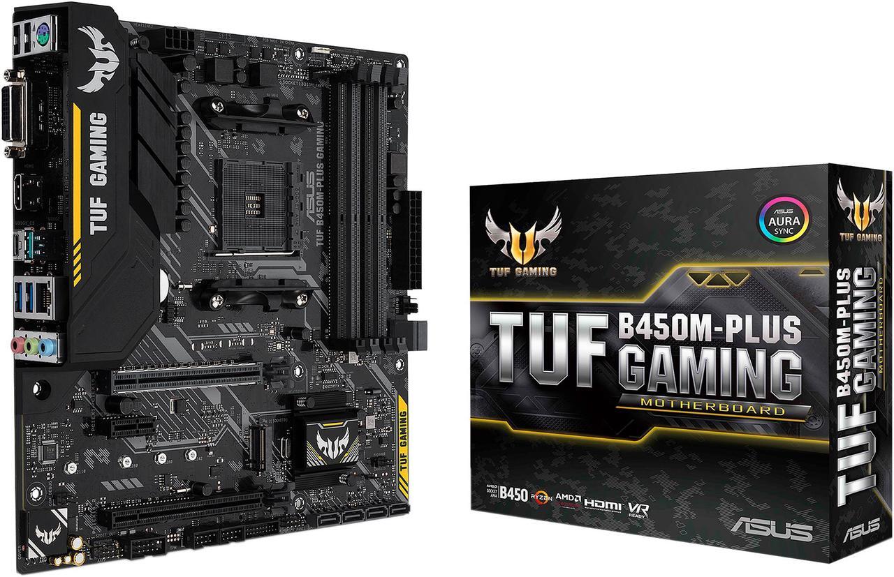Alt view image 7 of 7 - ASUS TUF B450M-PLUS GAMING AM4 AMD B450 SATA 6Gb/s Micro ATX AMD Motherboard