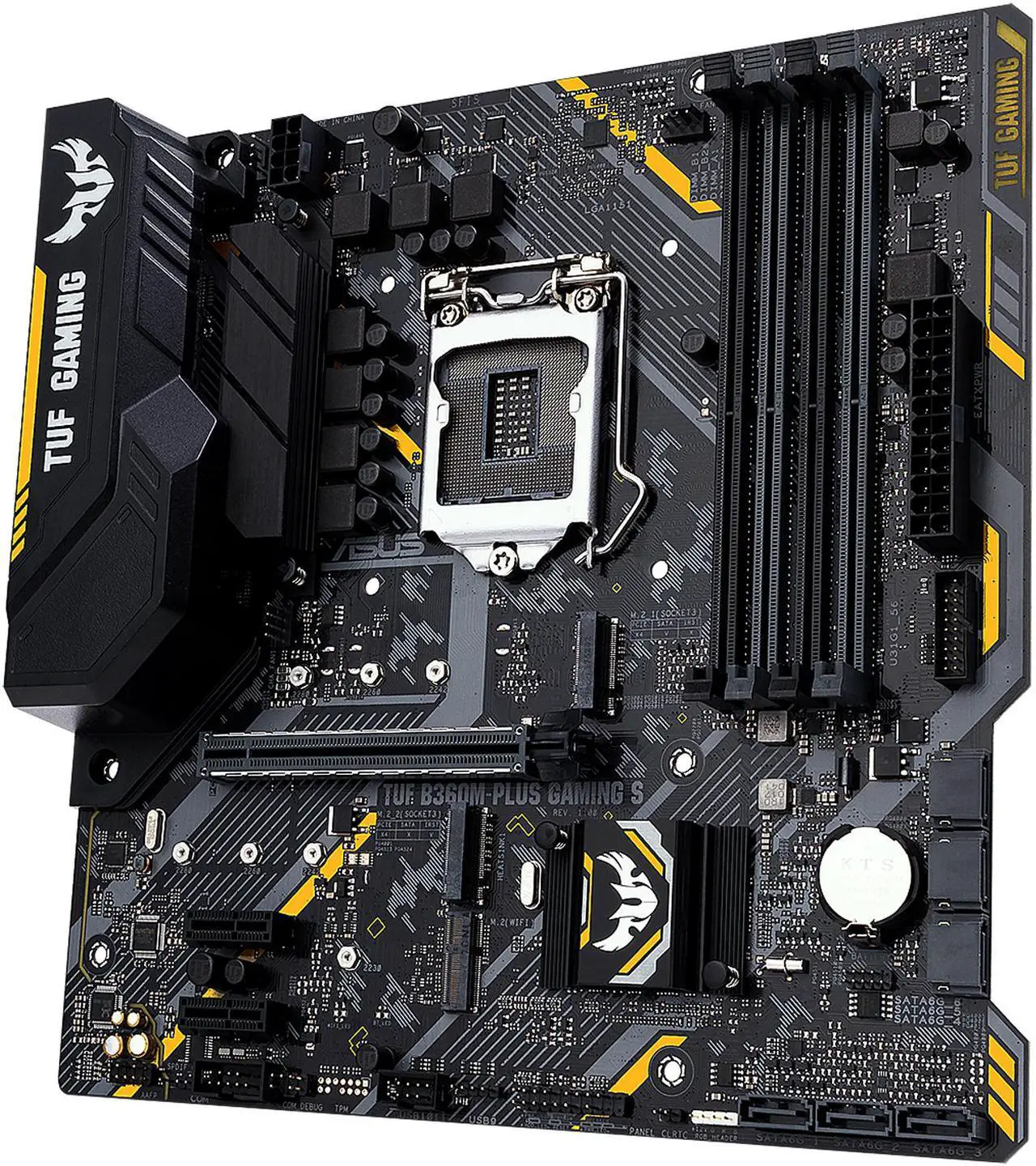 Alt view image 2 of 6 - ASUS TUF B360M-PLUS GAMING S LGA 1151 (300 Series) Intel B360 HDMI USB 3.1 Micro ATX AMD Motherboard