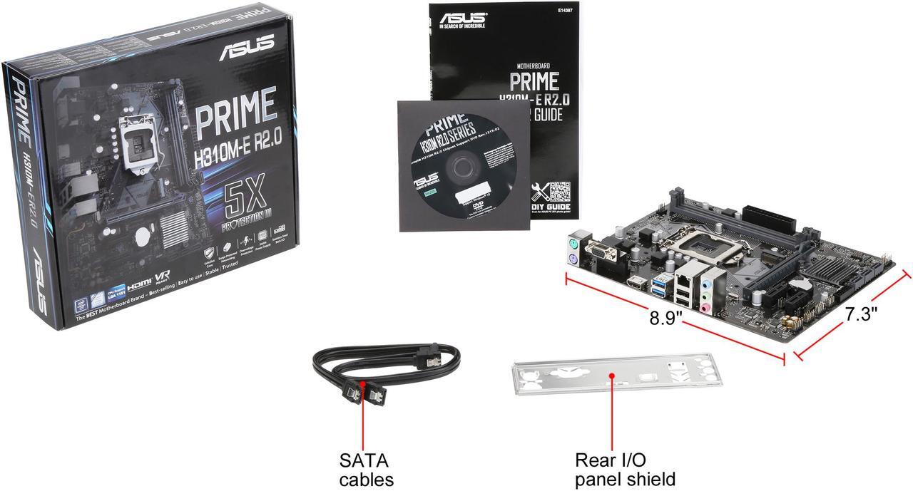Alt view image 7 of 6 - ASUS PRIME H310M-E R2.0 LGA 1151 (300 Series) Intel H310 HDMI USB 3.1 Micro ATX Intel Motherboard