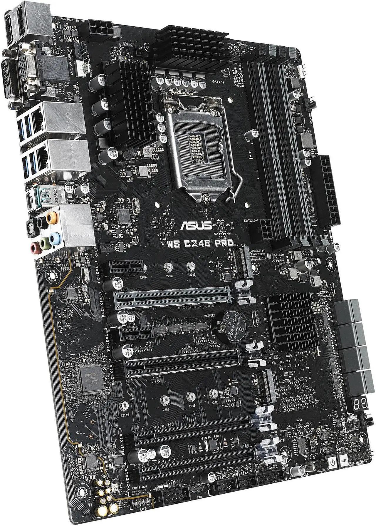 Alt view image 3 of 6 - ASUS WS C246 PRO ATX Server Motherboard LGA 1151 Intel C246
