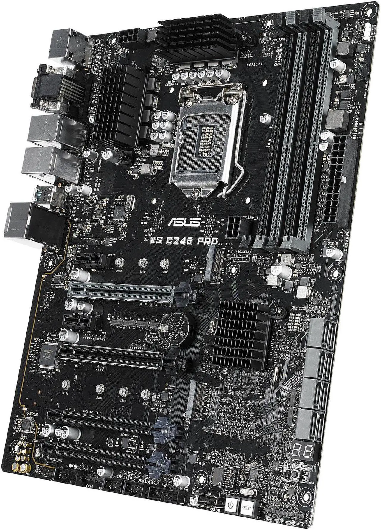 Alt view image 2 of 6 - ASUS WS C246 PRO ATX Server Motherboard LGA 1151 Intel C246
