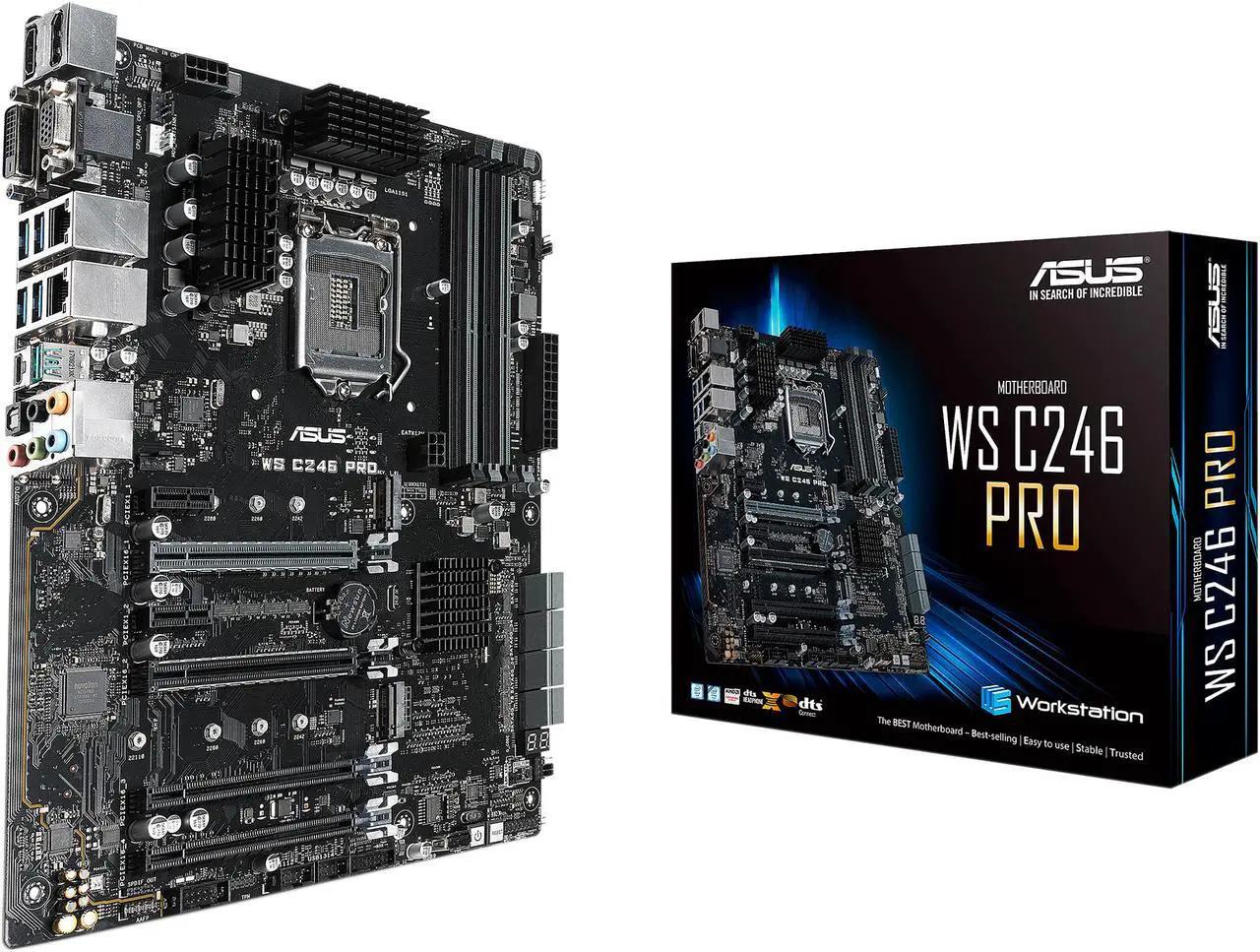 Alt view image 6 of 6 - ASUS WS C246 PRO ATX Server Motherboard LGA 1151 Intel C246