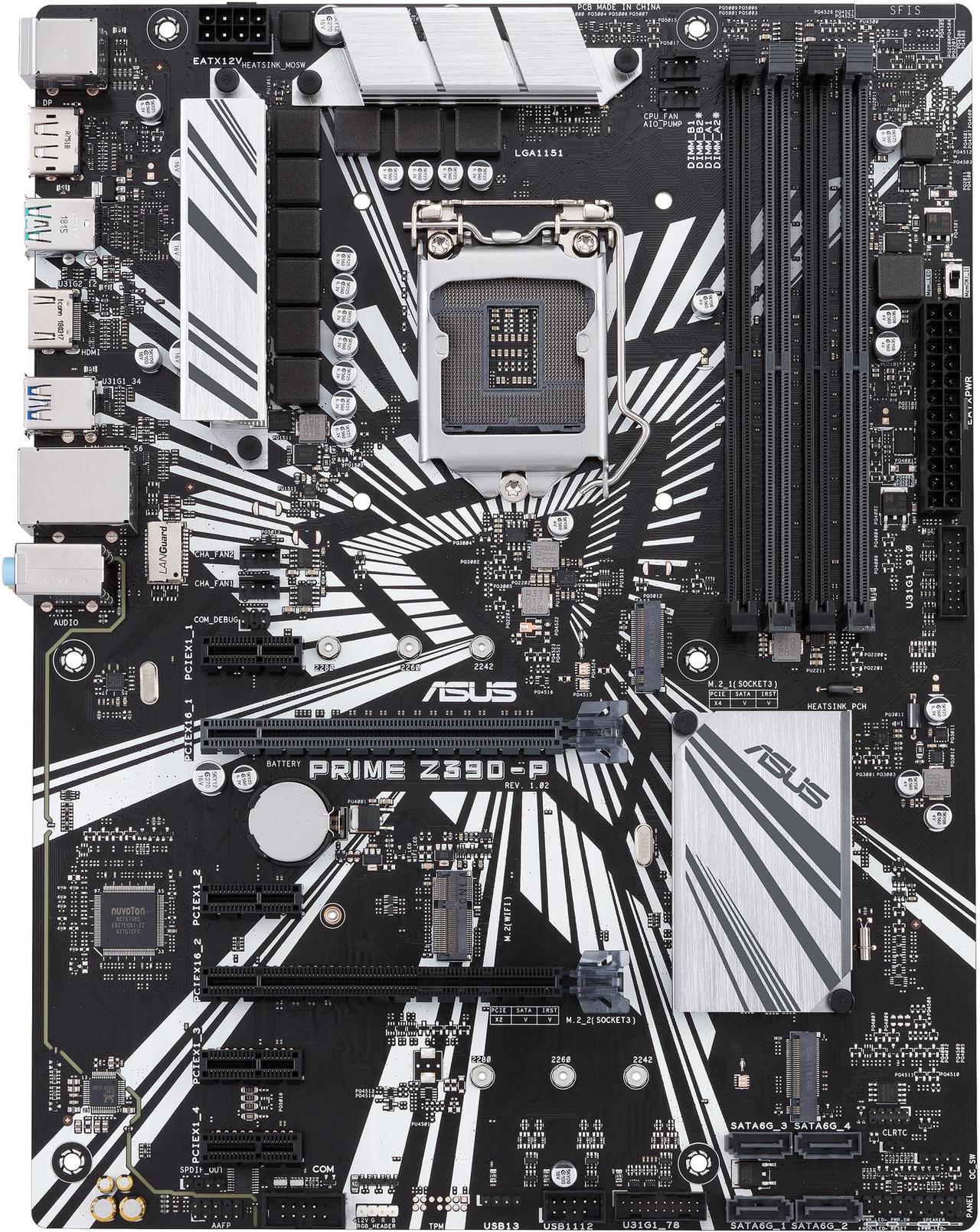 ASUS Prime Z390-P LGA 1151 (300 Series) Intel Z390 SATA 6Gb/s ATX Intel Motherboard for Cryptocurrency Mining (BTC) with Above 4G Decoding, 6 x PCIe Slot and USB 3.1 Gen2