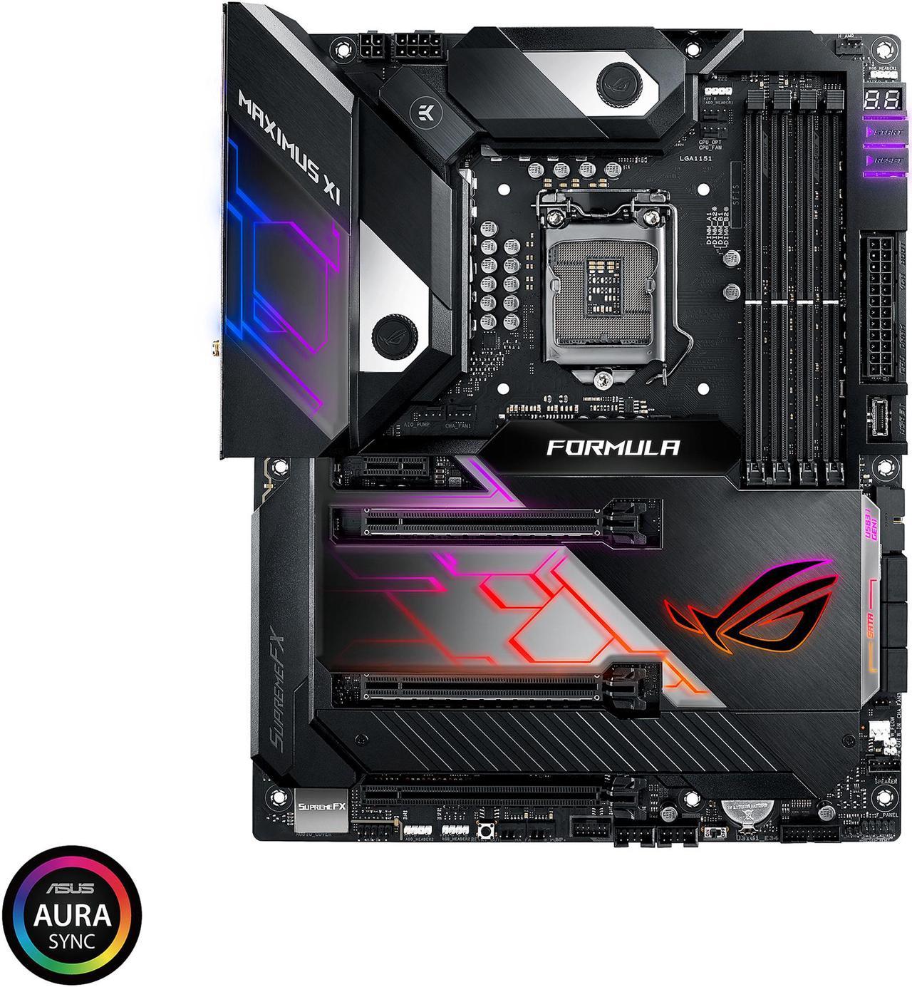 ASUS ROG Maximus XI Formula Z390 Gaming Motherboard LGA1151 (Intel 8th and 9th Gen) ATX DDR4 HDMI M.2 USB 3.1 Gen2 Onboard 802.11 ac Wi-Fi