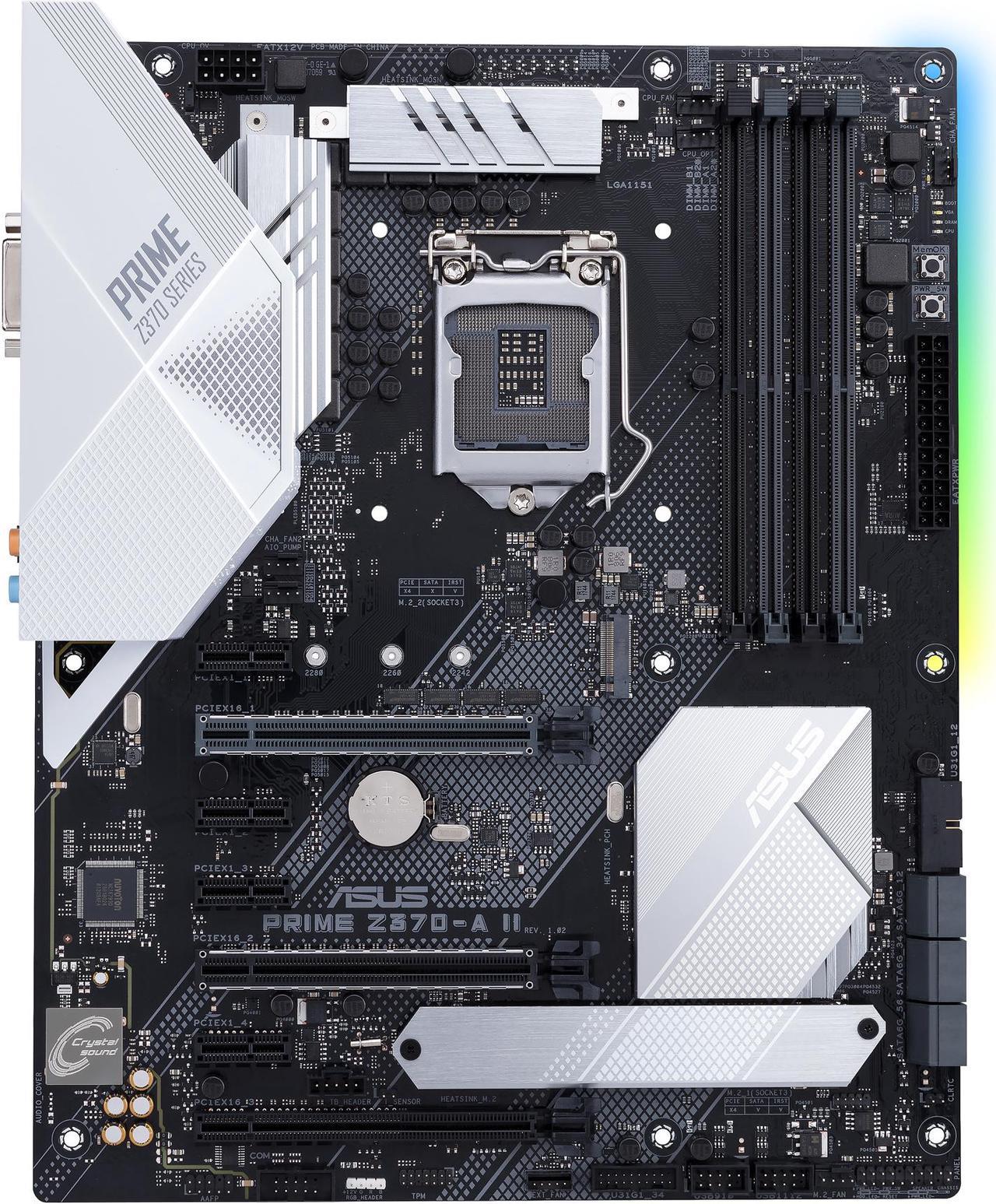 ASUS PRIME Z370-A II LGA 1151 (300 Series) Intel Z370 SATA 6Gb/s ATX Intel Motherboard