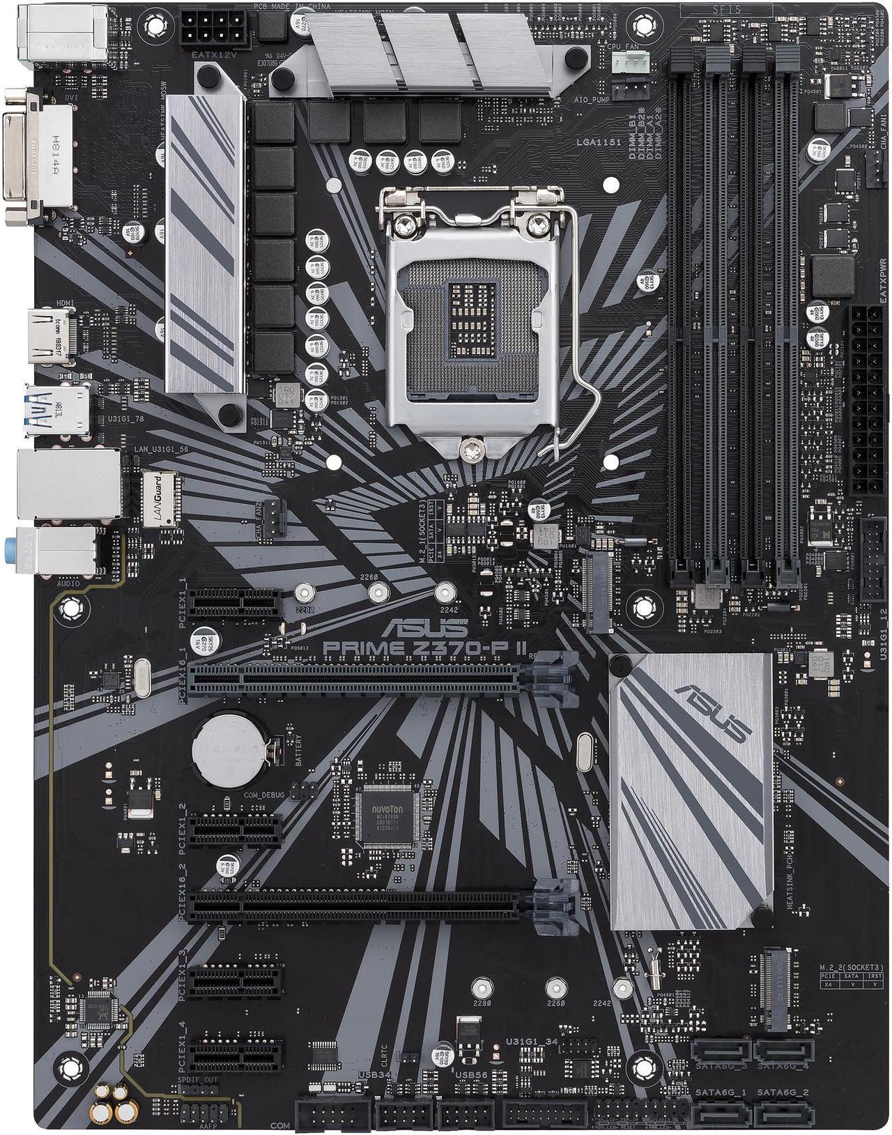 ASUS PRIME Z370-P II LGA 1151 (300 Series) Intel Z370 HDMI SATA 6Gb/s USB 3.1 ATX Intel Motherboard