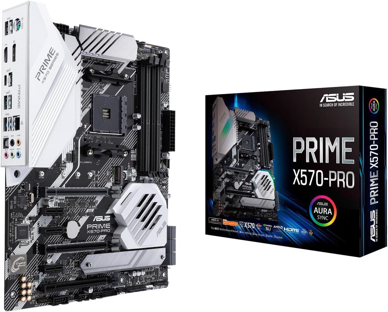 ASUS Prime X570-Pro Ryzen 3 AM4 with PCIe Gen4, Dual M.2, HDMI, SATA 6Gb/s USB 3.2 Gen 2 ATX Motherboard