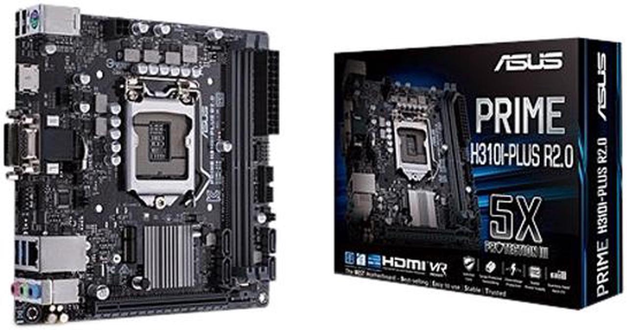 Alt view image 6 of 6 - ASUS Prime H310I-PLUS R2.0 LGA 1151 (300 Series) Intel H310 SATA 6Gb/s Mini ITX Intel Motherboard