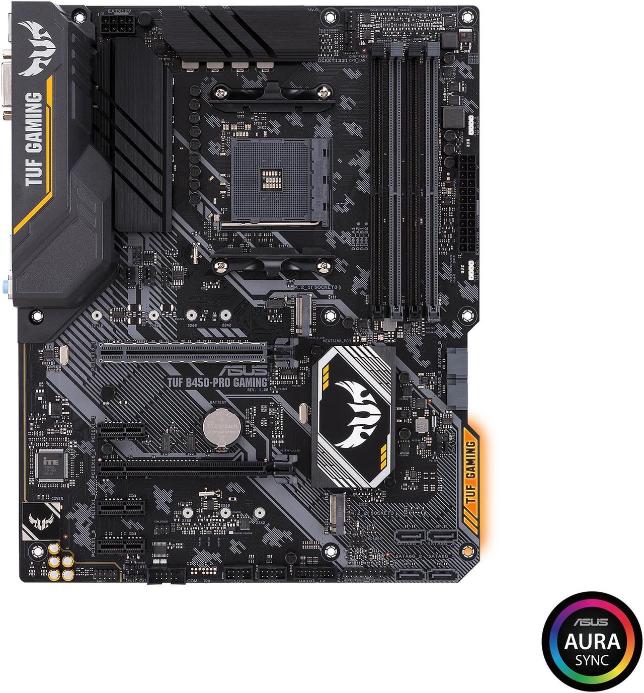 ASUS TUF B450-Pro Gaming AM4 AMD B450 SATA 6Gb/s ATX AMD Motherboard