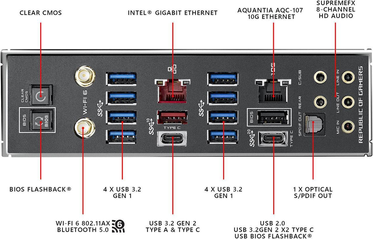 Alt view image 5 of 7 - ASUS ROG Rampage VI Extreme Encore LGA 2066 Intel X299 Extended ATX Intel Motherboard
