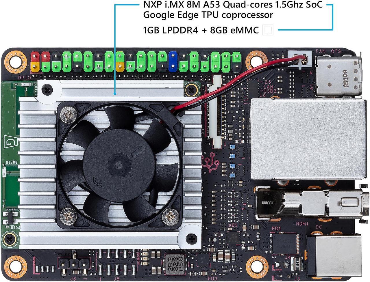 Alt view image 2 of 5 - ASUS Tinker Edge T Soc 1.5 Ghz QuadCore CPU, GC7000 Lite Graphics, 1GB LPDDR4, 8GB EMMC Mini Motherboard (90ME0140-M0AAY0)