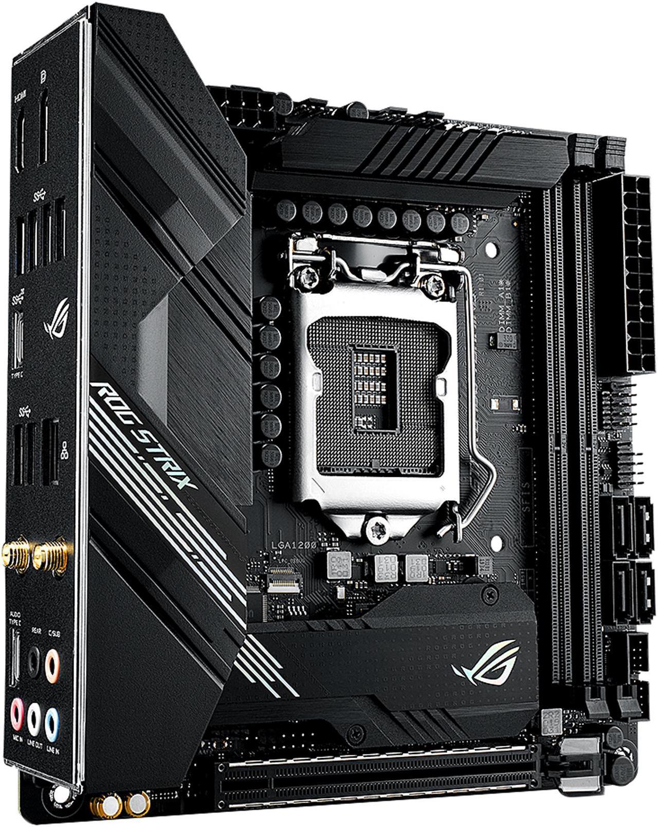 ASUS ROG STRIX B460-I GAMING LGA 1200 Intel B460 SATA 6Gb/s Mini ITX Intel Motherboard