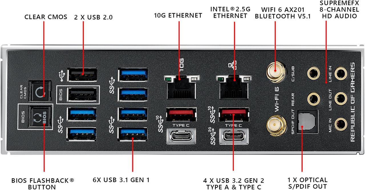 Alt view image 3 of 6 - ASUS ROG MAXIMUS XII EXTREME (WiFi 6) LGA 1200 Intel Z490 SATA 6Gb/s Extended ATX Intel Motherboard (16 Power Stages, Quad M.2, 10Gbps & Intel 2.5Gb LAN, Bundled Fan Extension Card II & ThunderboltEX 3-TR Card, 2" Livedash OLED)