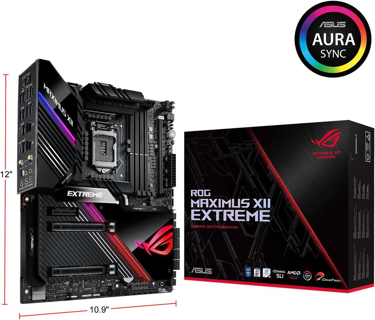 Alt view image 4 of 6 - ASUS ROG MAXIMUS XII EXTREME (WiFi 6) LGA 1200 Intel Z490 SATA 6Gb/s Extended ATX Intel Motherboard (16 Power Stages, Quad M.2, 10Gbps & Intel 2.5Gb LAN, Bundled Fan Extension Card II & ThunderboltEX 3-TR Card, 2" Livedash OLED)