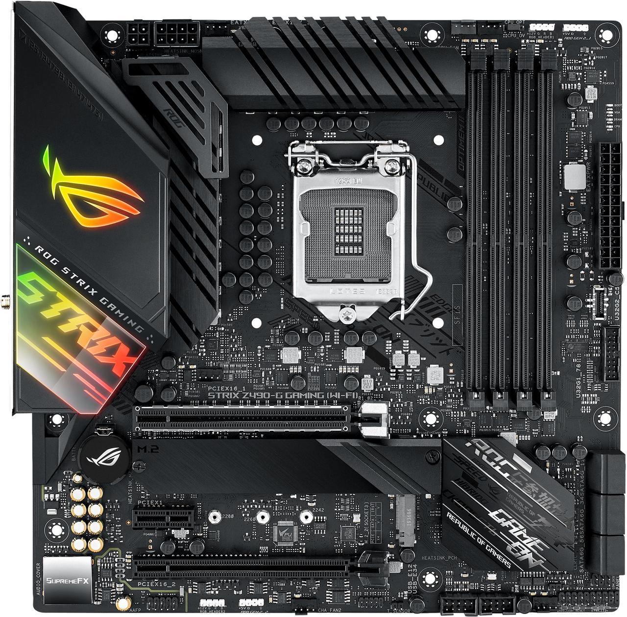 ASUS ROG STRIX Z490-G GAMING (WiFi 6) LGA 1200 Intel Z490 Intel Motherboard (12+2 Power Stages, Intel 2.5Gb Ethernet, Bluetooth v5.1 and AURA Sync)