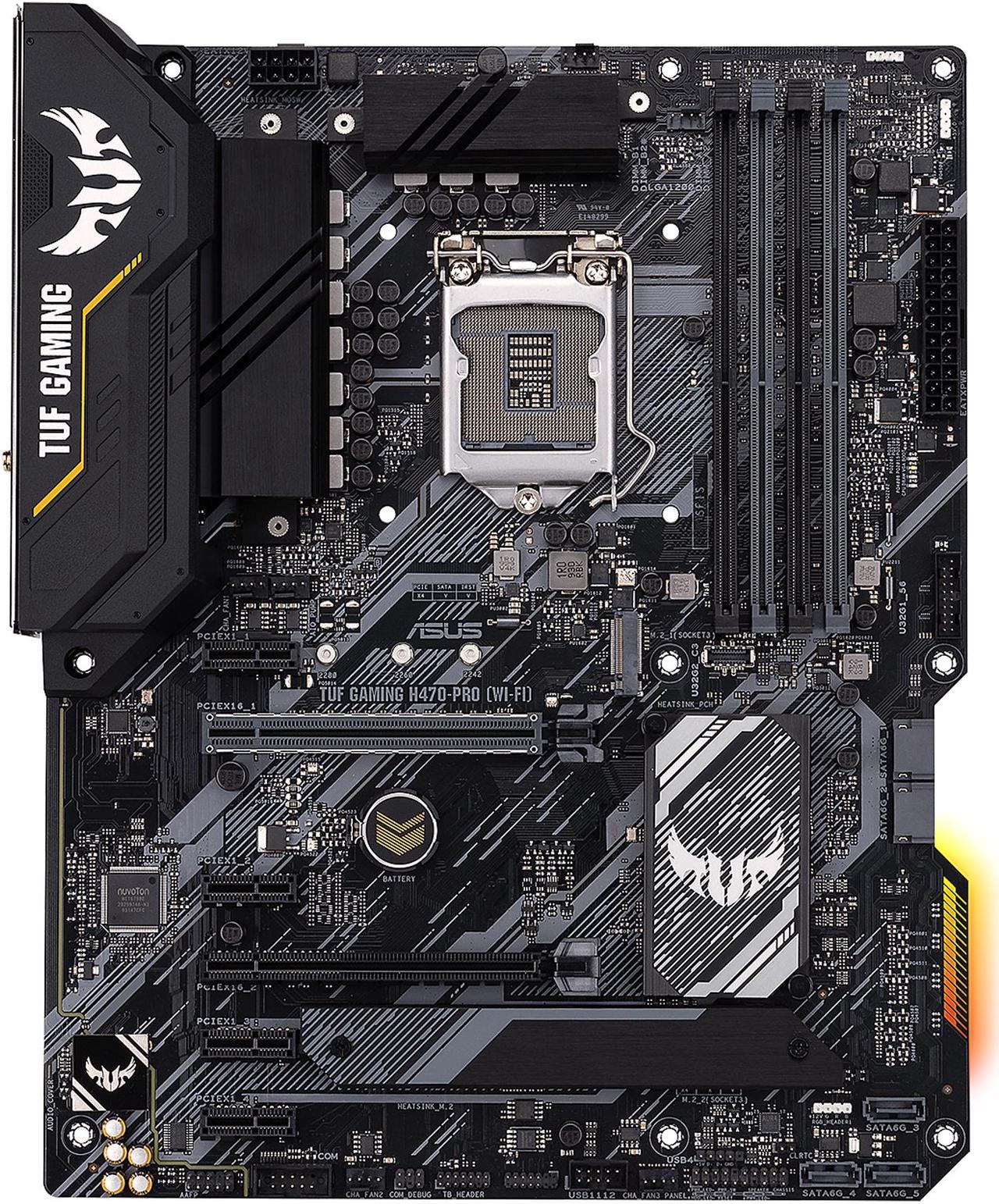 ASUS TUF GAMING H470-PRO (WI-FI) LGA 1200 Intel H470 SATA 6Gb/s ATX Intel Motherboard