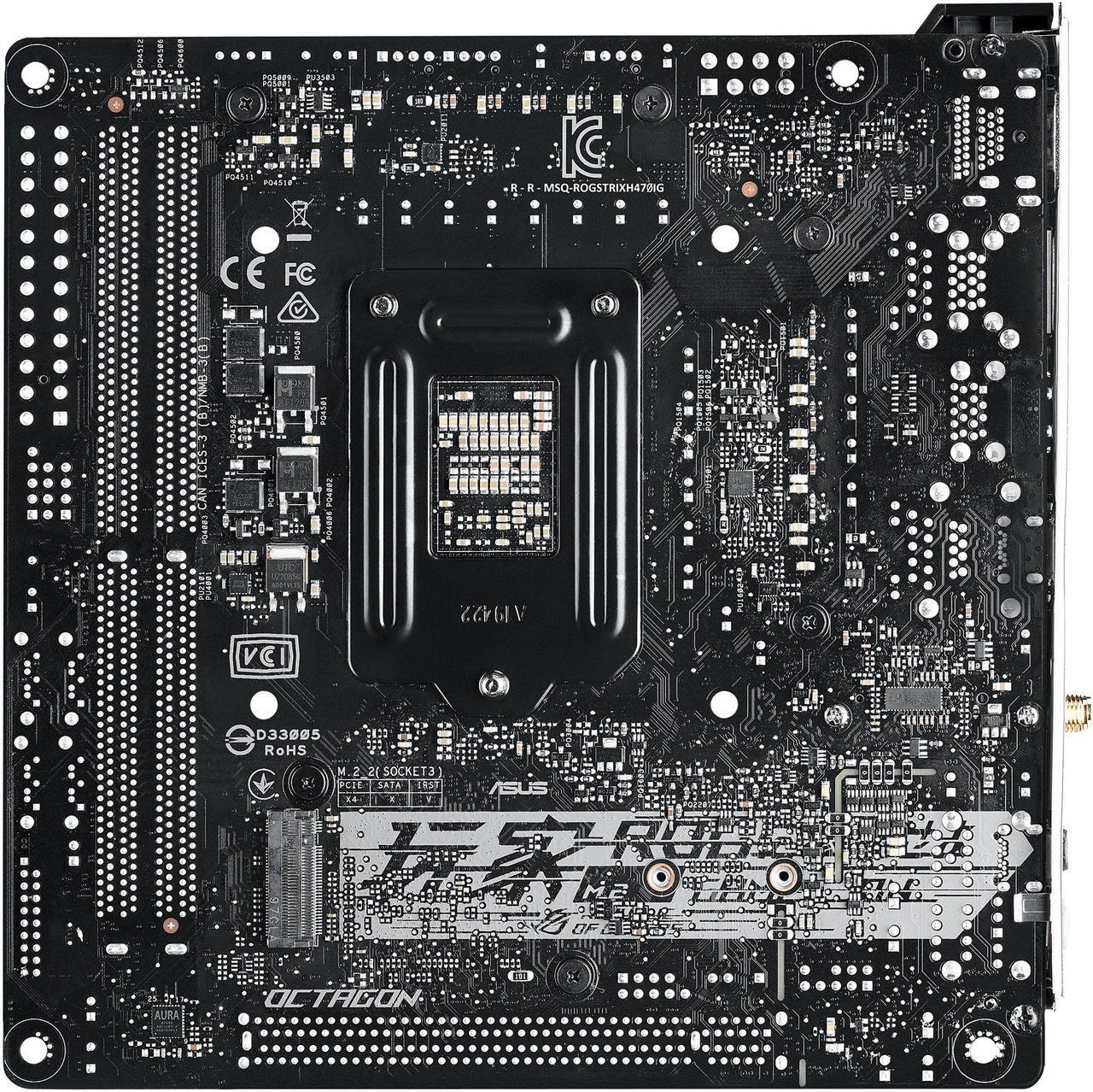 Alt view image 5 of 8 - ASUS ROG STRIX H470-I GAMING LGA 1200 Intel H470 Mini ITX Intel Motherboard