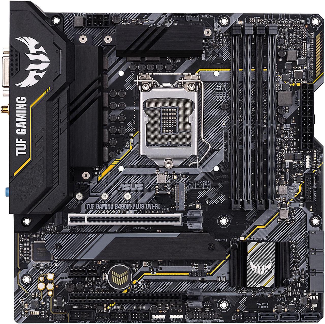 Main image of ASUS TUF GAMING B460M-PLUS (WI-FI) LGA 1200 Intel B460 Micro ATX Intel Motherboard