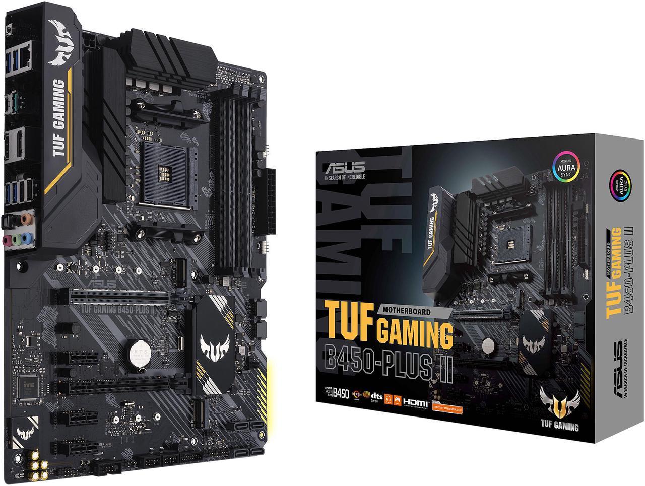 ASUS TUF GAMING B450-PLUS II AM4 AMD B450 SATA 6Gb/s USB 3.0 HDMI ATX AMD Motherboard