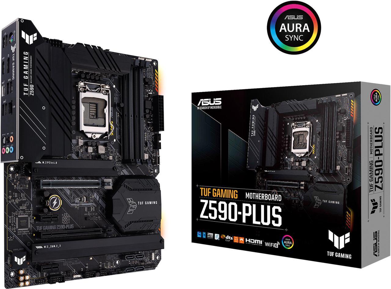 ASUS TUF GAMING Z590-PLUS LGA 1200 Intel Z590 SATA 6Gb/s ATX Intel Motherboard