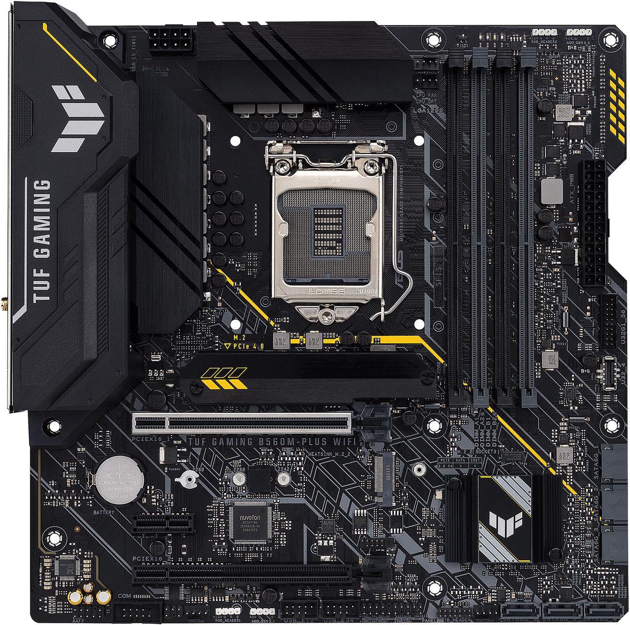 Main image of ASUS TUF Gaming B560M-PLUS WiFi LGA1200 (Intel®11th/10th Gen) Micro ATX Gaming Motherboard (PCIe 4.0, 2X M.2 Slots,8+1 Power Stages, 2.5Gb LAN, WiFi 6, USB 3.2 Type-C®, Thunderbolt™ 4 Support)