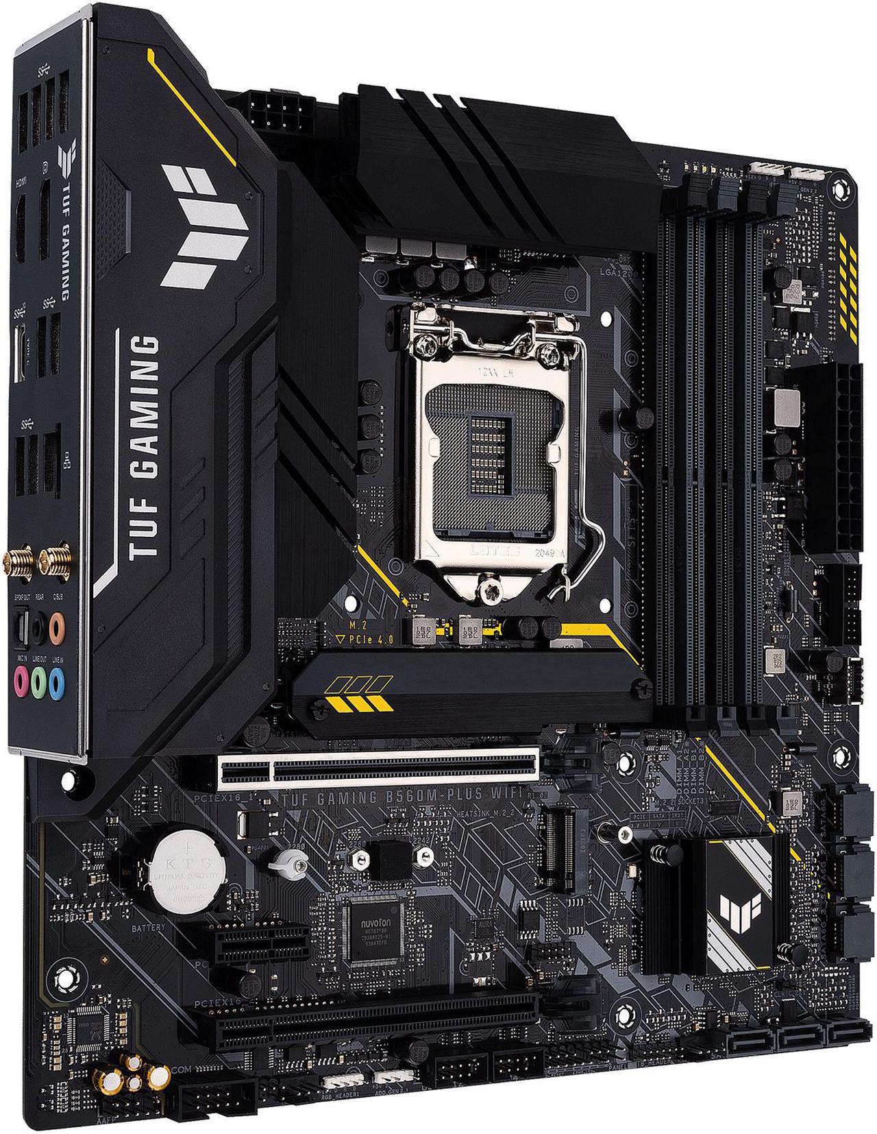 Alt view image 3 of 7 - ASUS TUF Gaming B560M-PLUS WiFi LGA1200 (Intel®11th/10th Gen) Micro ATX Gaming Motherboard (PCIe 4.0, 2X M.2 Slots,8+1 Power Stages, 2.5Gb LAN, WiFi 6, USB 3.2 Type-C®, Thunderbolt™ 4 Support)
