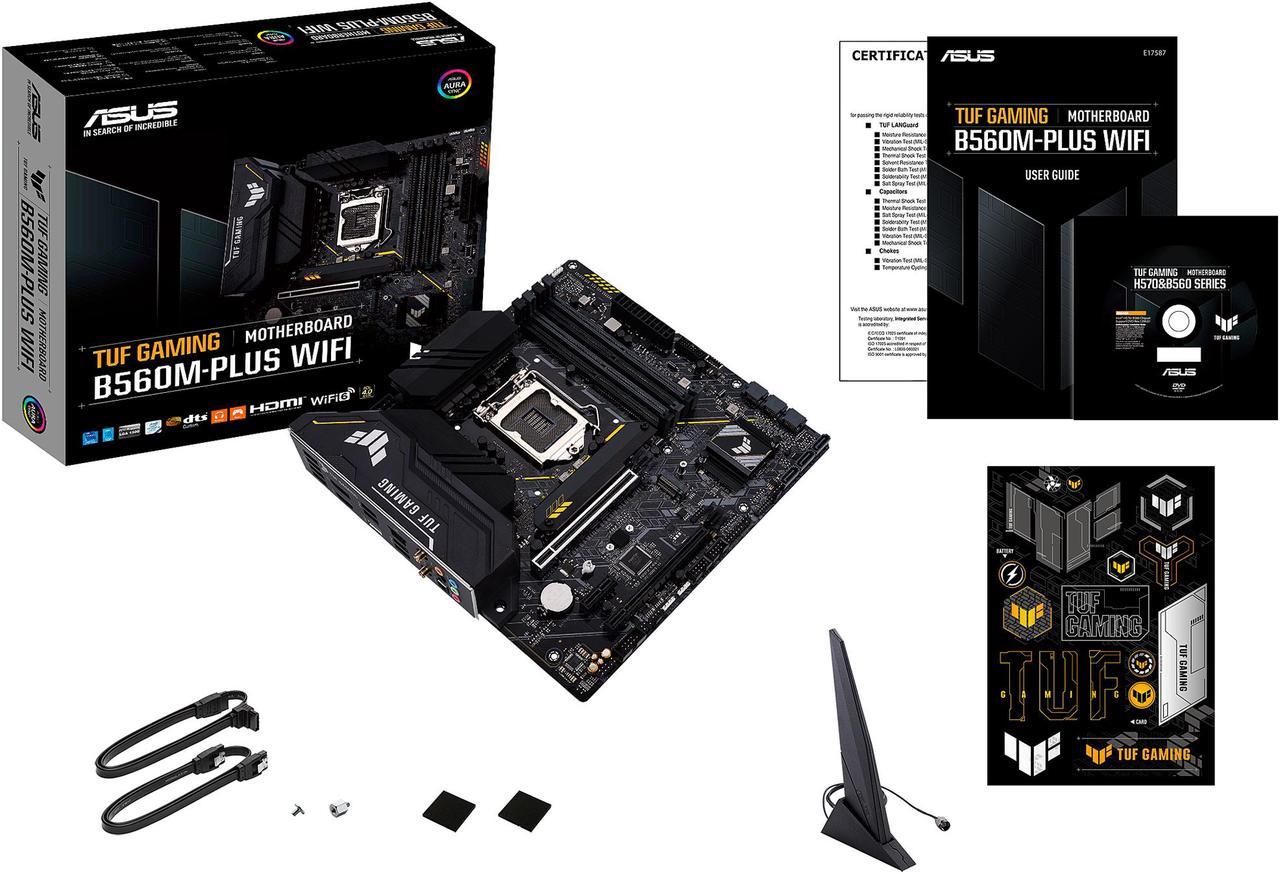 Alt view image 5 of 7 - ASUS TUF Gaming B560M-PLUS WiFi LGA1200 (Intel®11th/10th Gen) Micro ATX Gaming Motherboard (PCIe 4.0, 2X M.2 Slots,8+1 Power Stages, 2.5Gb LAN, WiFi 6, USB 3.2 Type-C®, Thunderbolt™ 4 Support)