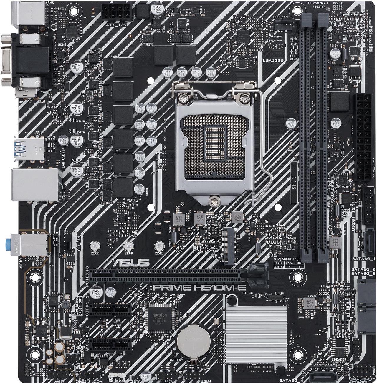 ASUS PRIME H510M-E LGA 1200 Intel H510 SATA 6Gb/s Micro ATX Intel Motherboard