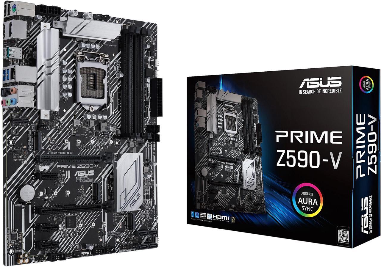 ASUS PRIME Z590-V LGA 1200 Intel Z590 SATA 6Gb/s ATX Intel Motherboard