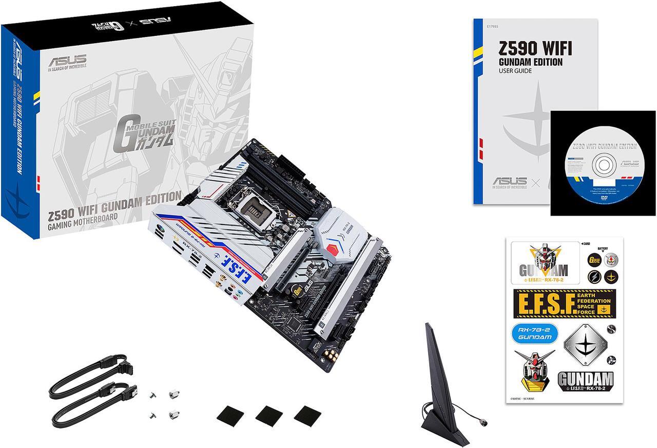 Alt view image 7 of 9 - ASUS Z590 WIFI GUNDAM EDITION LGA 1200 Intel Z590 ATX Intel Motherboard