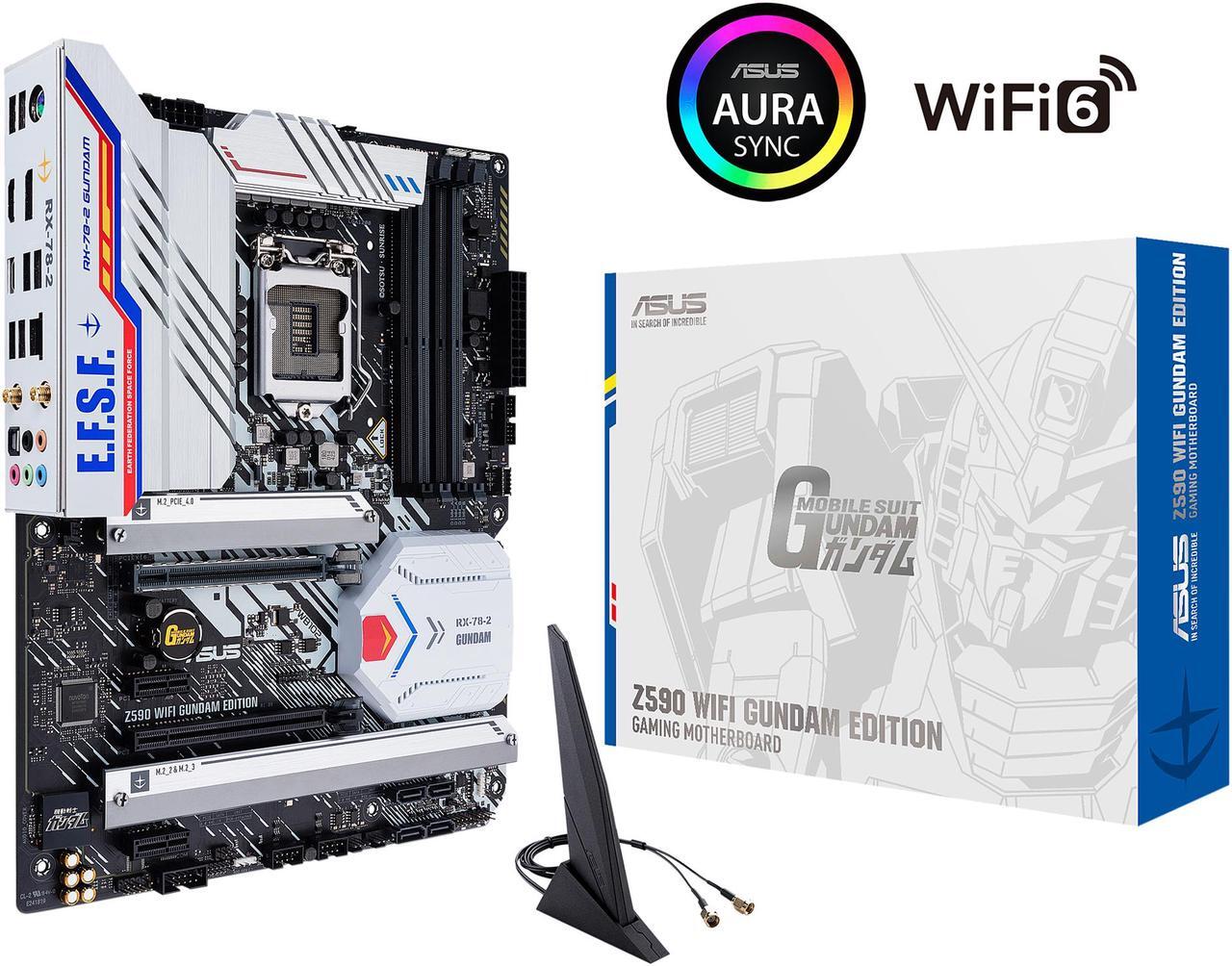 Alt view image 9 of 9 - ASUS Z590 WIFI GUNDAM EDITION LGA 1200 Intel Z590 ATX Intel Motherboard