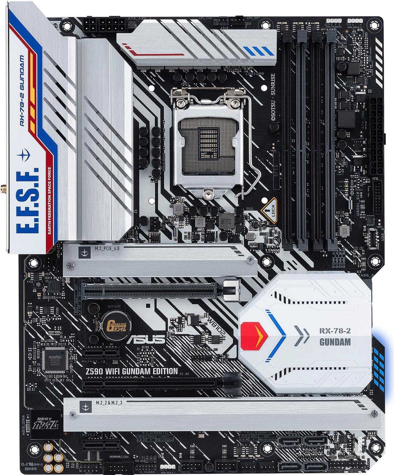 Main image of ASUS Z590 WIFI GUNDAM EDITION LGA 1200 Intel Z590 ATX Intel Motherboard