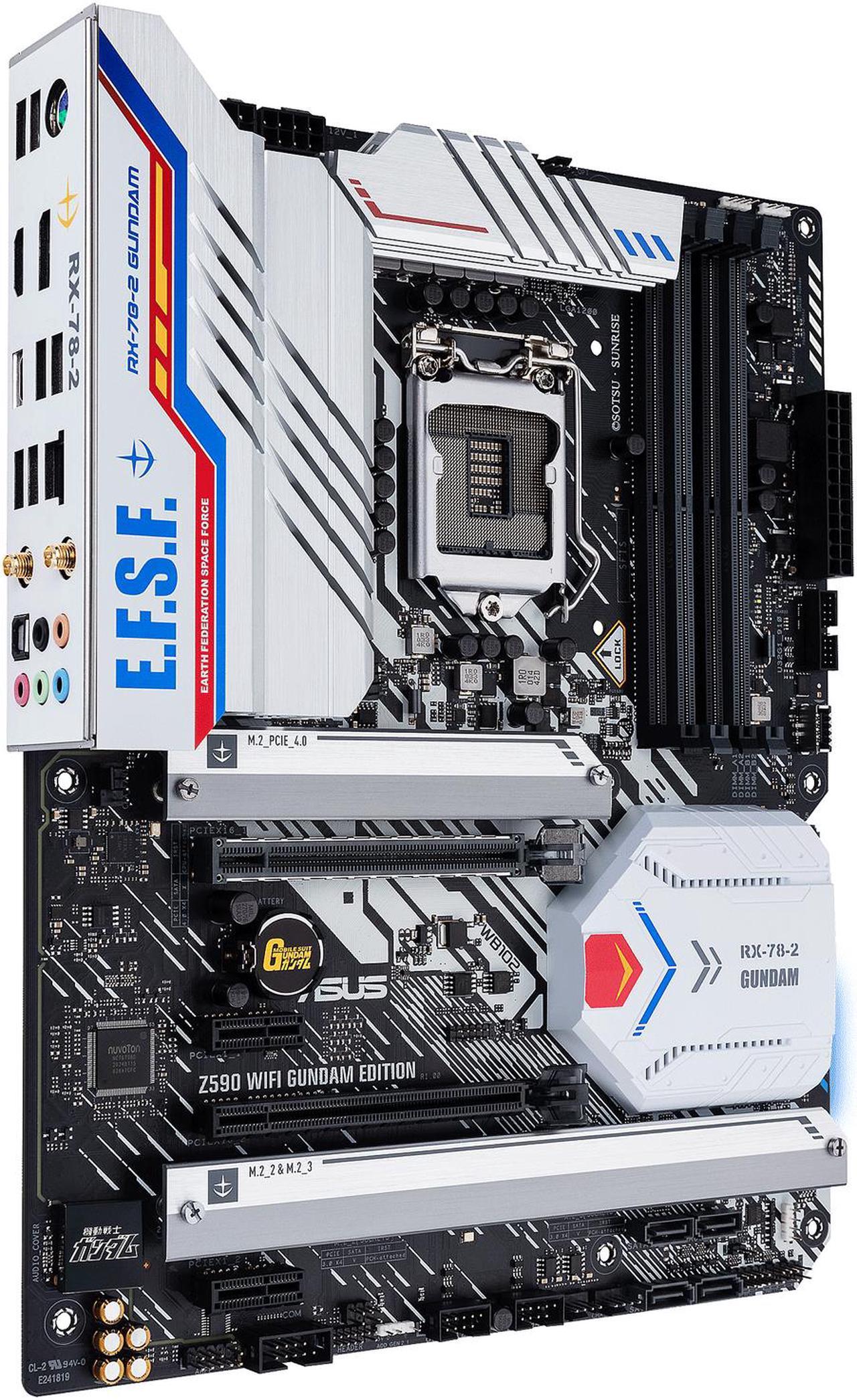 Alt view image 3 of 9 - ASUS Z590 WIFI GUNDAM EDITION LGA 1200 Intel Z590 ATX Intel Motherboard