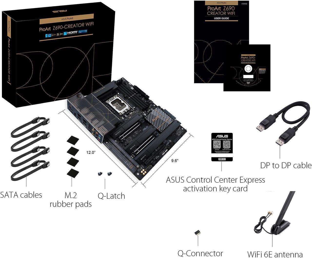 Alt view image 7 of 7 - ASUS ProArt Z690-Creator WiFi 6E LGA 1700(Intel® 12th&13th Gen) ATX content creator motherboard(PCIe 5.0,DDR5,2x Thunderbolt™ 4 Type-C ports,10G&2.5G LAN,4xM.2/NVMe SSD,front panel USB 3.2 Gen2x2 Type-C ports with 60W fast charging support)