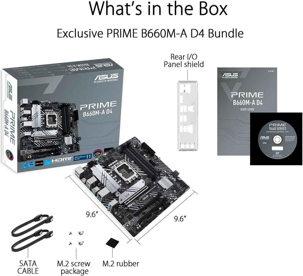Alt view image 6 of 6 - ASUS PRIME B660M-A D4 LGA 1700 (Intel 12th & 13th Gen) mATX Motherboard (PCIe 4.0, DDR4, 2xM.2 slots, 1Gb LAN, DP, 2 x HDMI, rear USB 3.2 Gen 2, front USB 3.2 Gen 1 Type-C, Aura Sync)