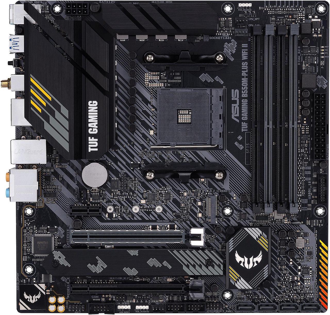 ASUS TUF GAMING B550M-PLUS WIFI II AM4 AMD B550 SATA 6Gb/s Micro ATX AMD Motherboard