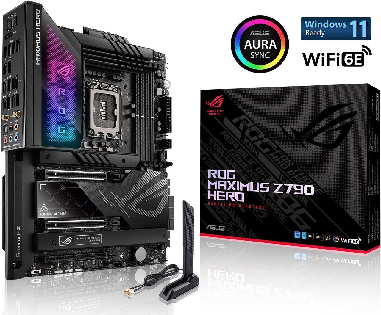 ASUS ROG Maximus Z790 Hero (WiFi 6E) LGA 1700(Intel 14th & 13th&12th Gen) ATX gaming motherboard(PCIe 5.0,DDR5,20+1power stages,2.5Gb LAN, Bluetooth V5.2,2x Thunderbolt 4 ports,5xM.2/NVMe SSD,Thunderbolt 4 USB Type-C,