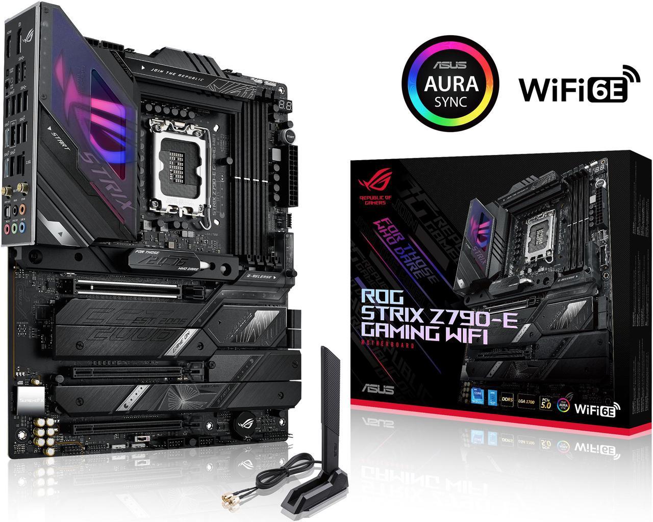 ASUS ROG Strix Z790-E Gaming WiFi 6E LGA 1700(Intel 14th &12th&13th Gen)ATX gaming motherboard(PCIe 5.0, DDR5,18+1 ower stages,2.5 Gb LAN, Bluetooth v5.2,Thunderbolt 4,support up to 5xM.2,1xPCIe 5.0 M.2,Front panel USB 3.2 Gen 2x2 Type-C wi