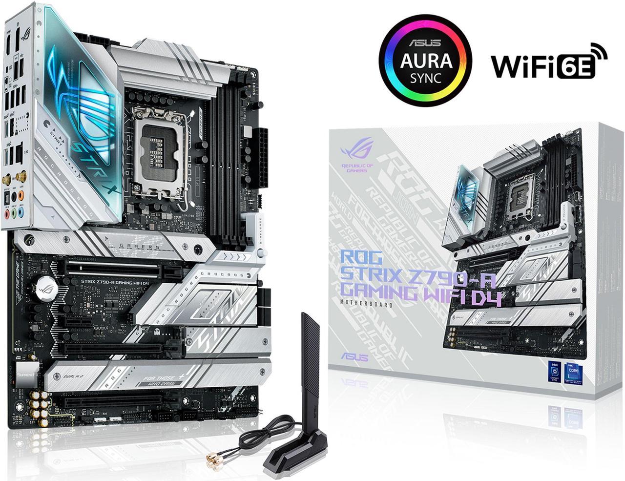 ASUS ROG Strix Z790-A Gaming WiFi D4 LGA1700(Intel 14th& 13th & 12th  Gen) ATX gaming motherboard(16+1 power stages,DDR4,4xM.2 slots, PCIe® 5.0,WiFi 6E,USB 3.2 Gen 2x2 Type-C® with PD 3.0 up to 30W)