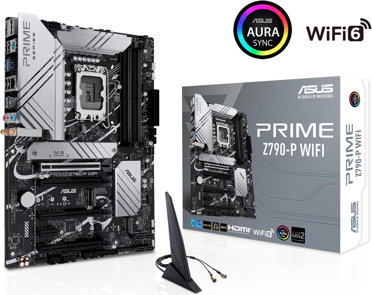 ASUS Prime Z790-P WiFi LGA 1700(Intel 14th & 13th &12th Gen) ATX motherboard (PCIe 5.0,DDR5,14+1 Power Stages,3x M.2,WiFi 6,Bluetooth v5.2,2.5Gb LAN,front panel USB 3.2 Gen 2 Type-C,Thunderbolt™ 4(USB4) support, Arua Sync)