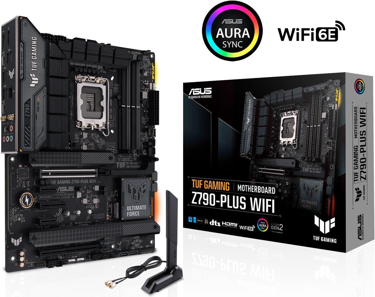 ASUS TUF Gaming Z790-Plus WiFi  LGA 1700(Intel14th & 13th & 12th Gen) ATX gaming motherboard(PCIe 5.0, DDR5,4xM.2 Slots,16+1 DrMOS,WiFi 6,Intel 2.5Gb LAN,front USB 3.2 Gen 2 Type-C,Thunderbolt 4(USB4), Aura RGB lighting)