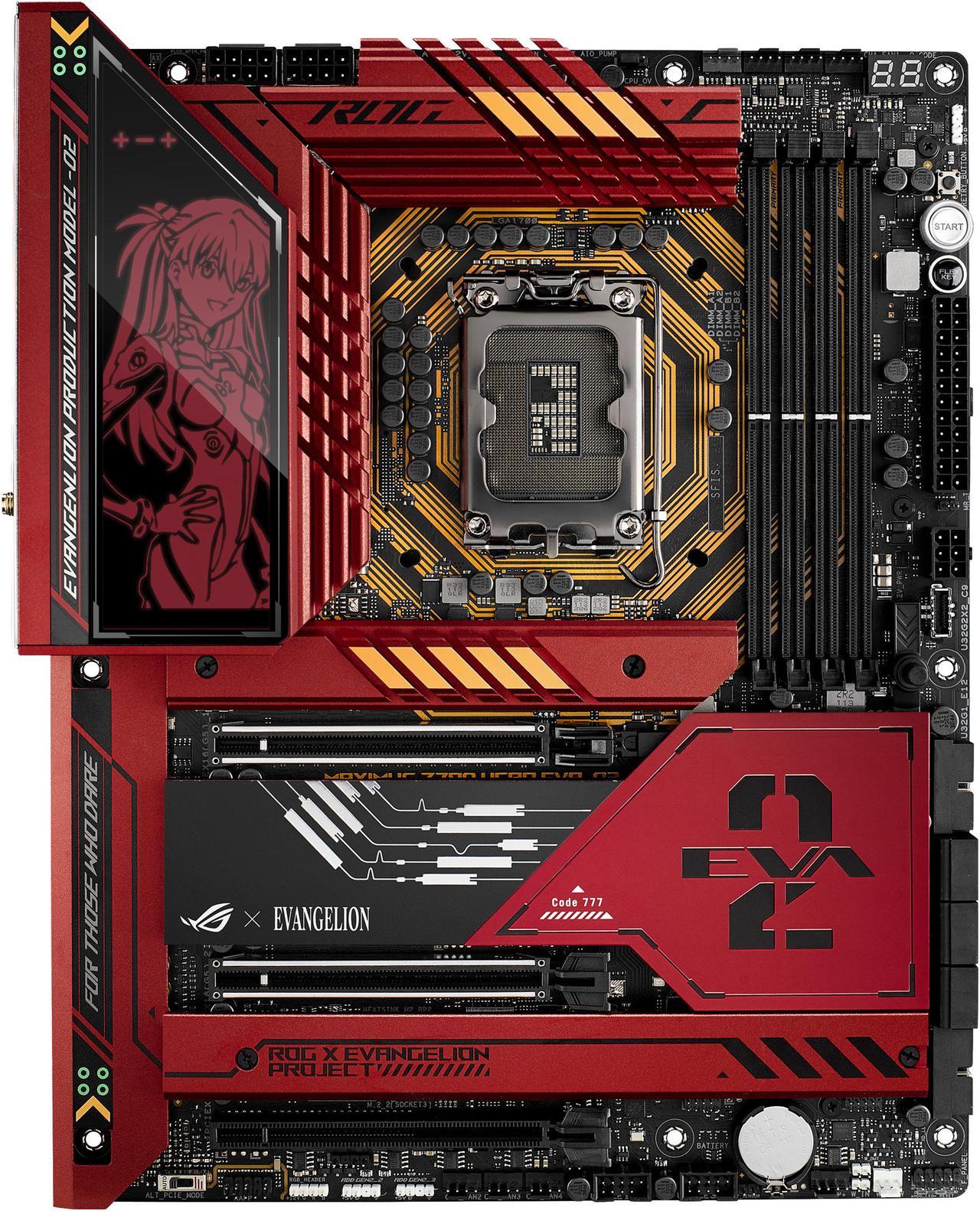 ASUS ROG MAXIMUS Z790 HERO EVA-02 EDITION LGA 1700 (Intel 13th &12th Gen) ATX Gaming motherboard (DDR5, 5x M.2 slots, PCIe 5.0 NVMe SSD slot on Hyper M.2 Card, PCIe 5.0 x16, Wi-Fi 6E)