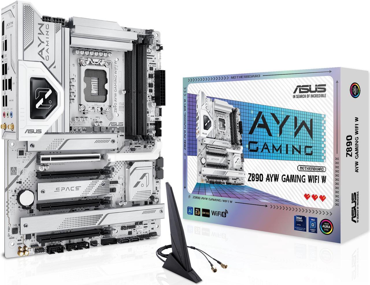 Alt view image 2 of 11 - ASUS Z890 AYW GAMING WIFI W ATX Z890 motherboard, Intel Core Ultra Series 2 Ready, Advanced AI PC-ready, 16+1+2+1 stages, DDR5, PCIe 5.0, Thunderbolt 4, USB Type-C, 4 x M.2, Wi-Fi 7,  2.5Gb LAN