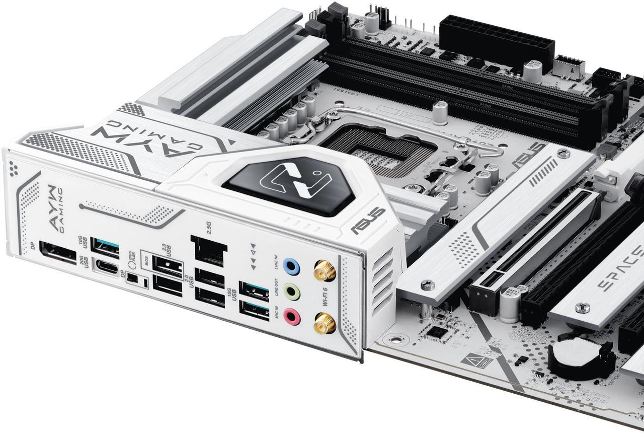 Alt view image 9 of 11 - ASUS Z890 AYW GAMING WIFI W ATX Z890 motherboard, Intel Core Ultra Series 2 Ready, Advanced AI PC-ready, 16+1+2+1 stages, DDR5, PCIe 5.0, Thunderbolt 4, USB Type-C, 4 x M.2, Wi-Fi 7,  2.5Gb LAN