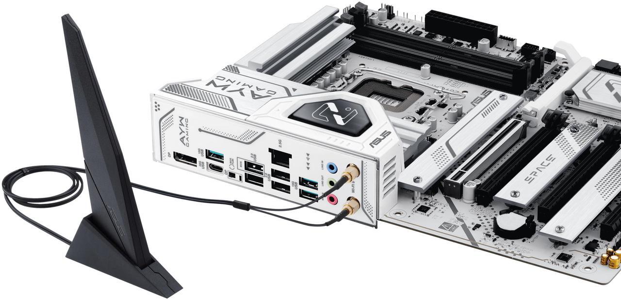 Alt view image 10 of 11 - ASUS Z890 AYW GAMING WIFI W ATX Z890 motherboard, Intel Core Ultra Series 2 Ready, Advanced AI PC-ready, 16+1+2+1 stages, DDR5, PCIe 5.0, Thunderbolt 4, USB Type-C, 4 x M.2, Wi-Fi 7,  2.5Gb LAN